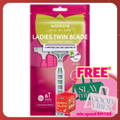 WATSONS Ladies Twin Blade Disposable Razors 6S