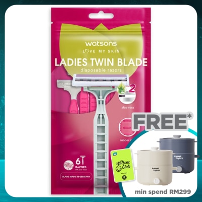 WATSONS Ladies Twin Blade Disposable Razors 6S