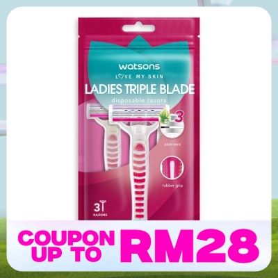 WATSONS Ladies Triple Blade Disposable Razor 3S