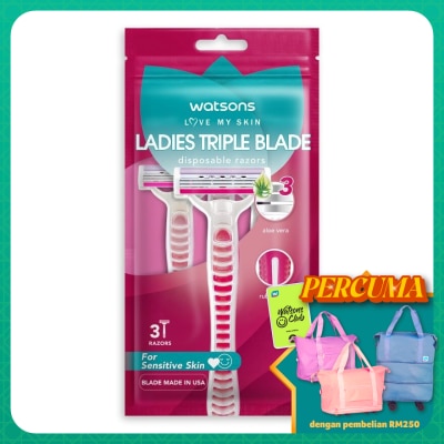 WATSONS Ladies Triple Blade Disposable Razor 3S