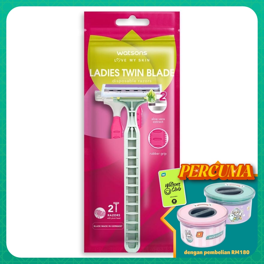 Ladies Twin Blade Disposable Razors 2S