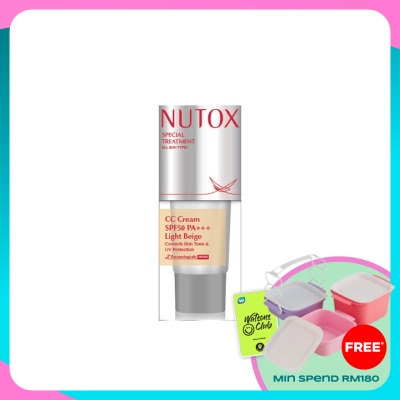 NUTOX Special Treatment CC Cream SPF50 PA+++ Light Beige 30ml (All Skin Types)
