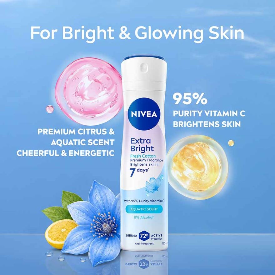 Deo Female Extra Bright Fresh Lavier Spray 150ML TWP