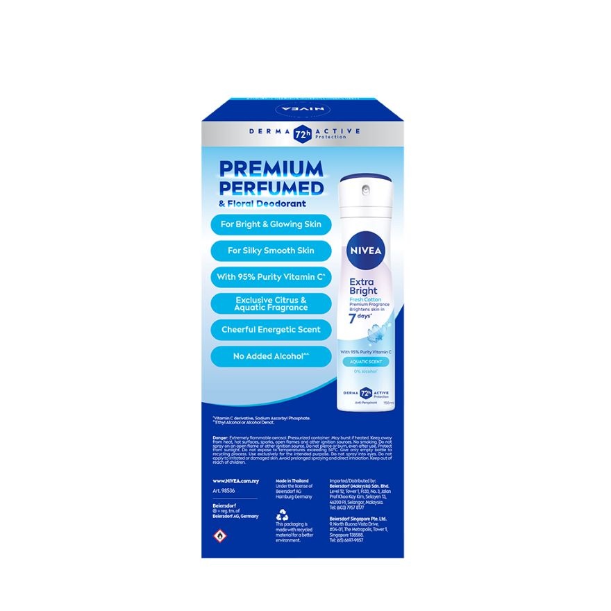 Deo Female Extra Bright Fresh Lavier Spray 150ML TWP