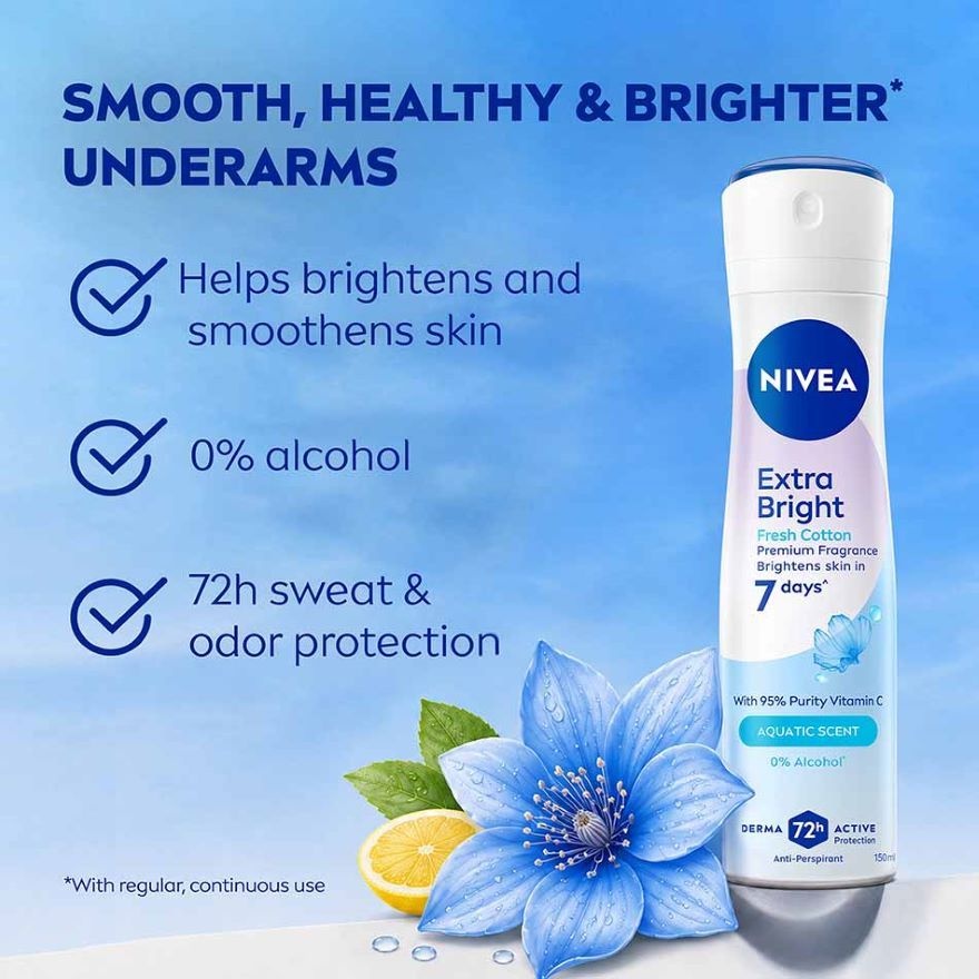 Deo Female Extra Bright Fresh Lavier Spray 150ML