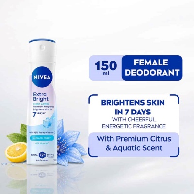NIVEA - Deo Female Extra Bright Fresh Lavier Spray 150ML
