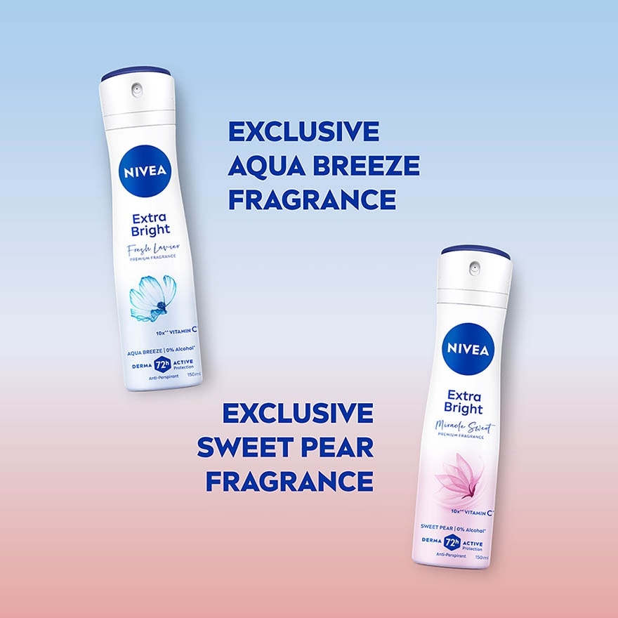 Deo Extra Bright Velvet Romance Spray 150ml x2