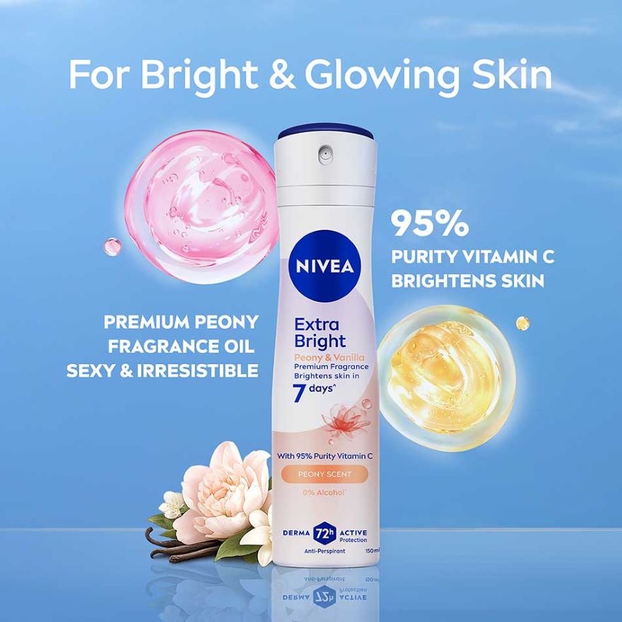 Deodorant Extra Bright Velvet Romance Spray 150ml x2