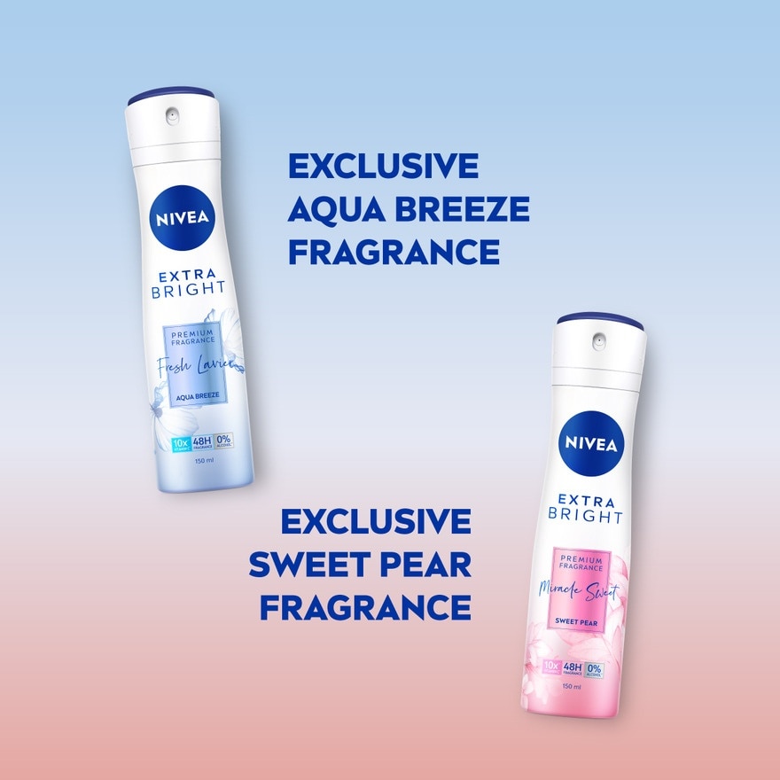 Deo Extra Bright Velvet Romance Spray 150ml x2