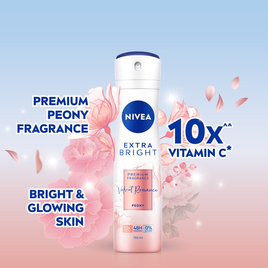 Deo Extra Bright Velvet Romance Spray 150ml x2