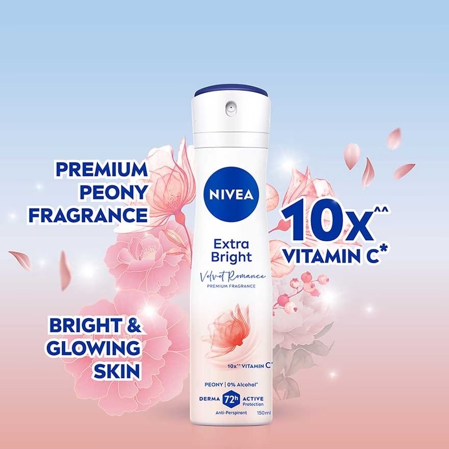 Deo Extra Bright Velvet Romance Spray 150ml x2