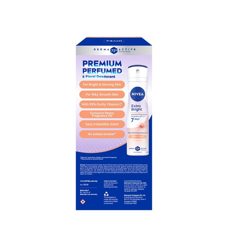 Deodorant Extra Bright Velvet Romance Spray 150ml x2