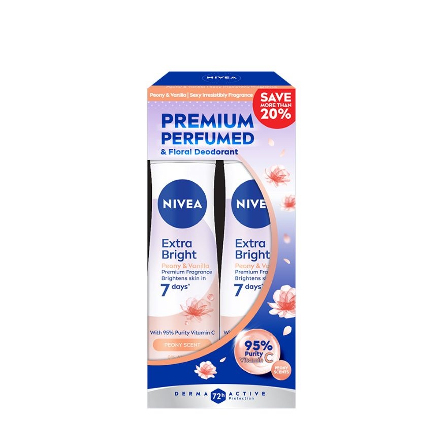 Deodorant Extra Bright Velvet Romance Spray 150ml x2