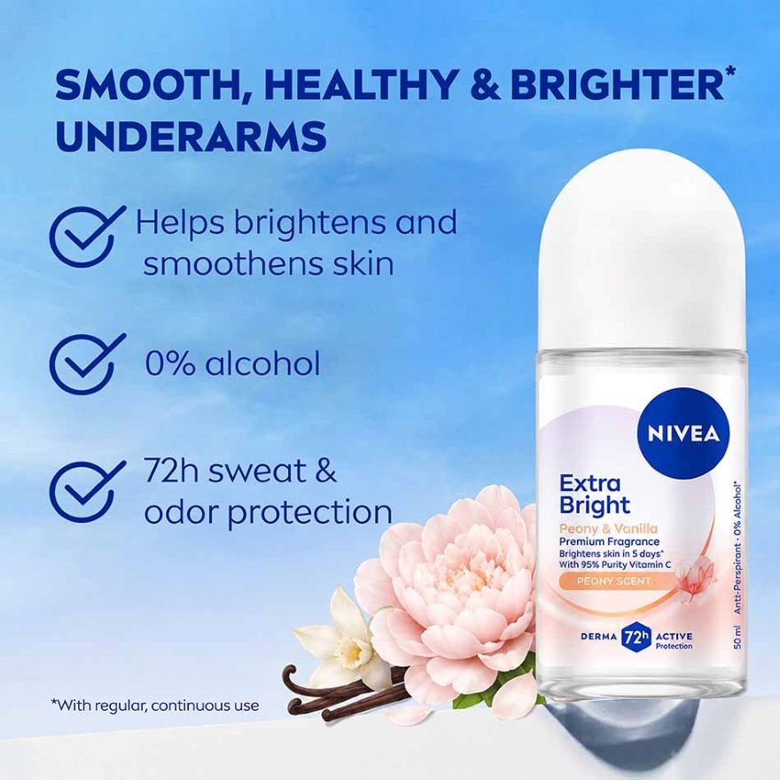 Deodorant Female Extra Bright Velvet Romance Roll On 50ml x2
