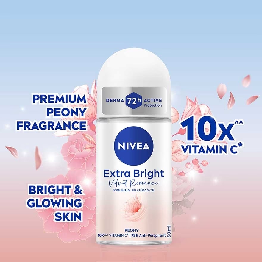 Deo Female Extra Bright Velvet Romance Roll On 50ml x2
