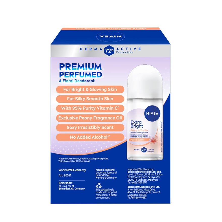 Deodorant Female Extra Bright Velvet Romance Roll On 50ml x2