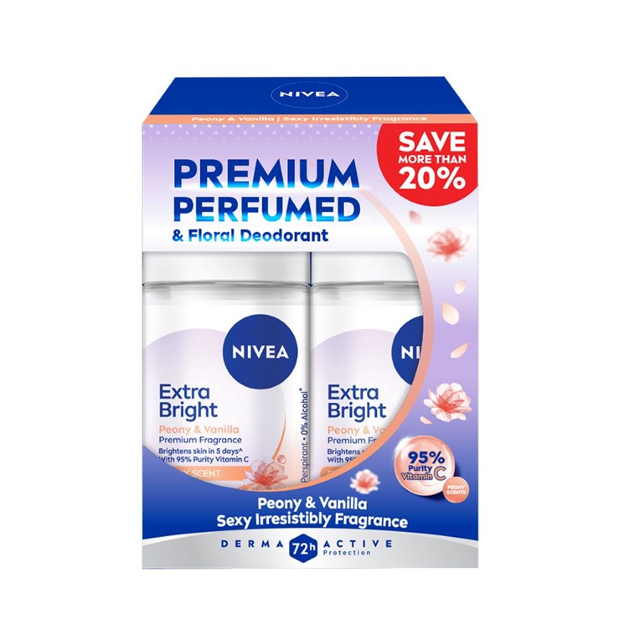 Deodorant Female Extra Bright Velvet Romance Roll On 50ml x2