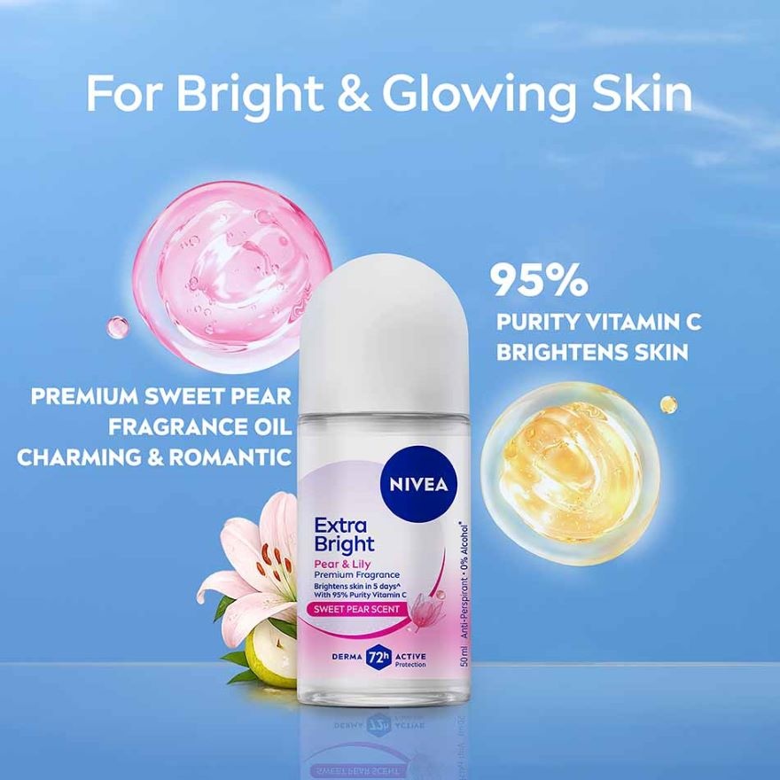 Deodorant Female Extra Bright Miracle Sweet Roll On 50ml x2