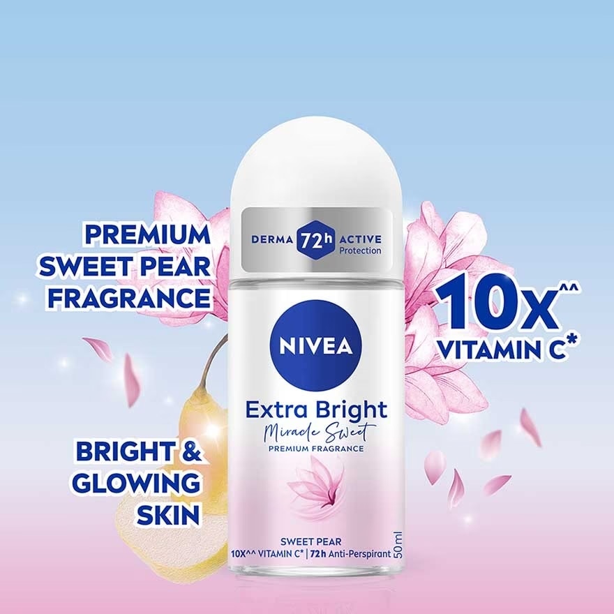 Deo Female Extra Bright Miracle Sweet Roll On 50ml x2