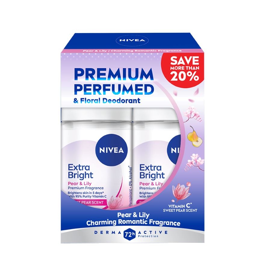 Deodorant Female Extra Bright Miracle Sweet Roll On 50ml x2