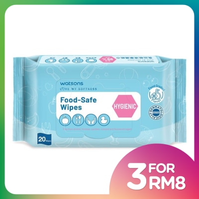 WATSONS Food Safe Wipes Hygenic 20s