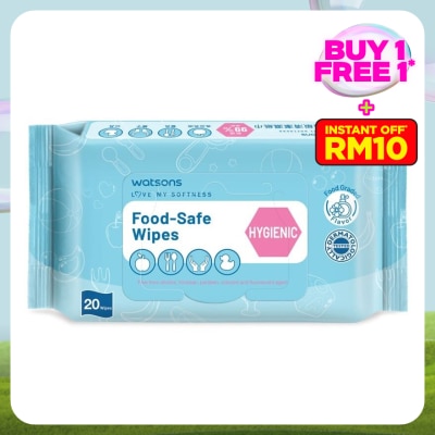 WATSONS Food Safe Wipes Hygenic 20s