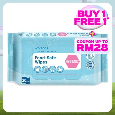 WATSONS Food Safe Wipes Hygenic 20s