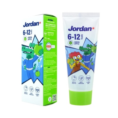 JORDAN - Kids Step 2 6-12 Years Toothpaste Green Apple 75g