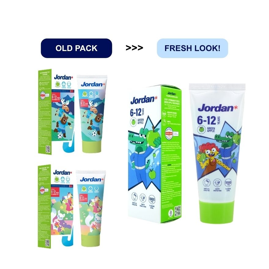 Kids Step 2 6 12 Years Toothpaste Green Apple 75g image