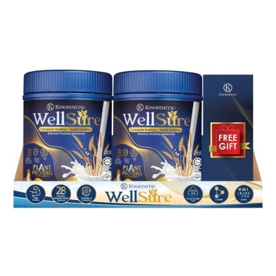KINOHIMITSU Wellsure Plant Proteins Complete Nutrition 850g X2 + GWP (On Pack)