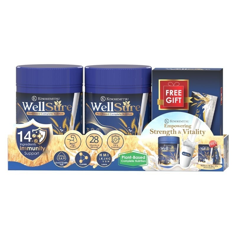 Wellsure Plant Based Complete Nutrition 850g X2 + GWP (On Pack)