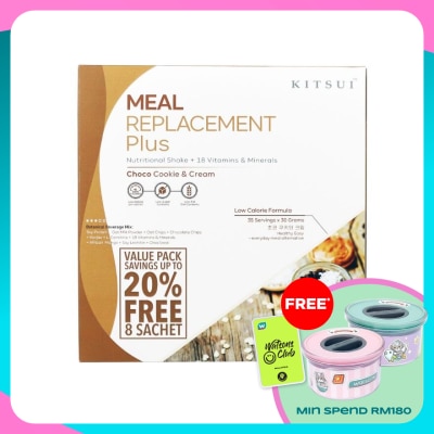 KITSUI Meal Replacement + Choco Cookie & Cream Valuepack 35sX30g
