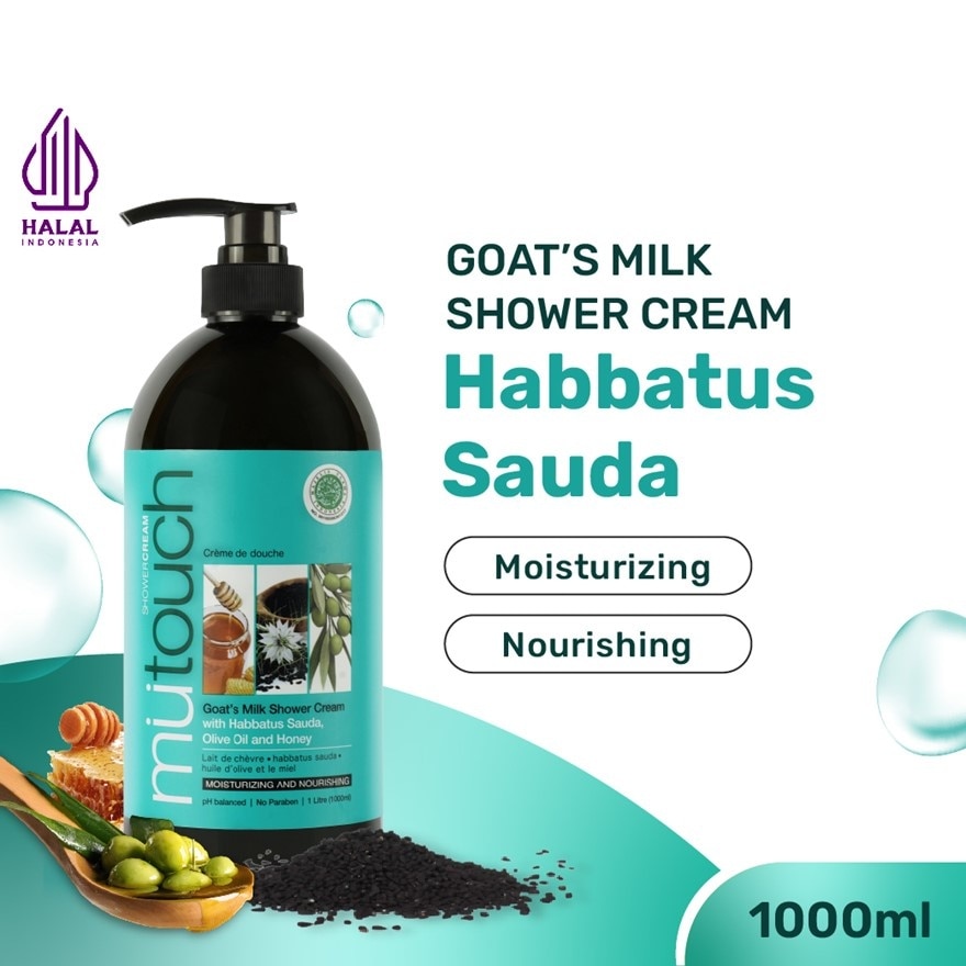 Goat's Milk Shower Cream with Habbatus Sauda 1L