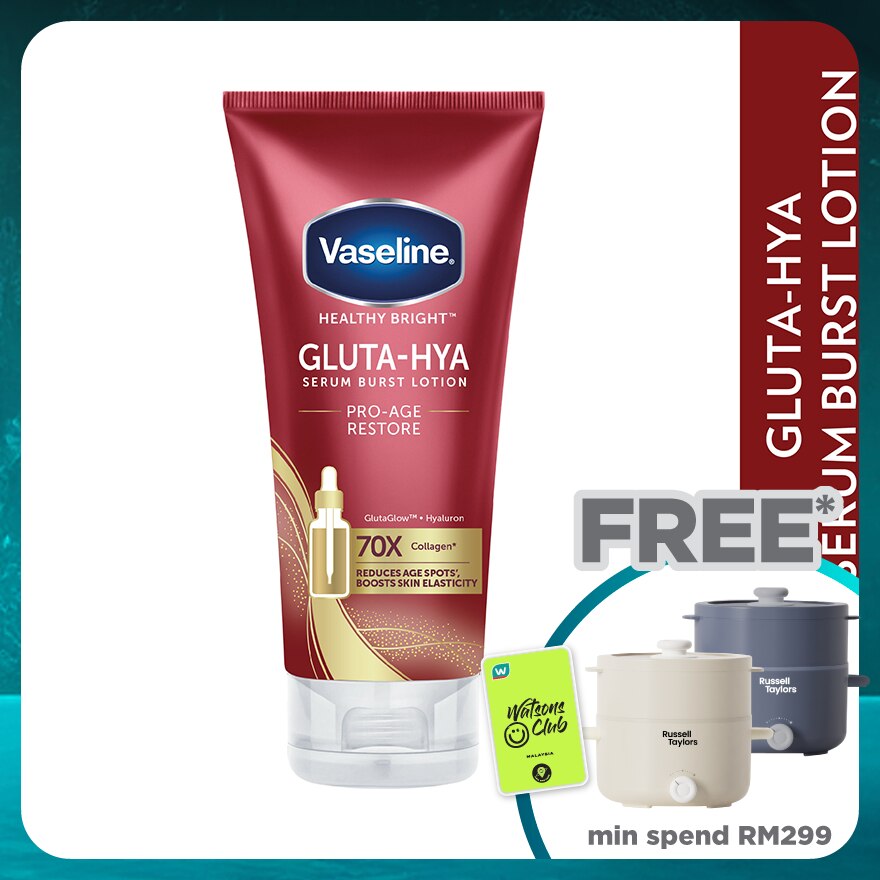 VASELINE, Gluta-Hya Serum Lotion Pro-Age Restore 170ml | Watsons