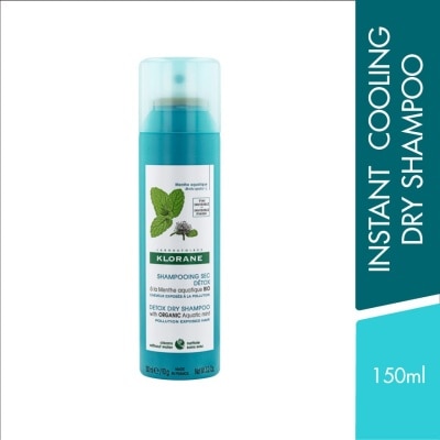 KLORANE Detox Dry Shampoo With Organic Aquatic Mint 150ml