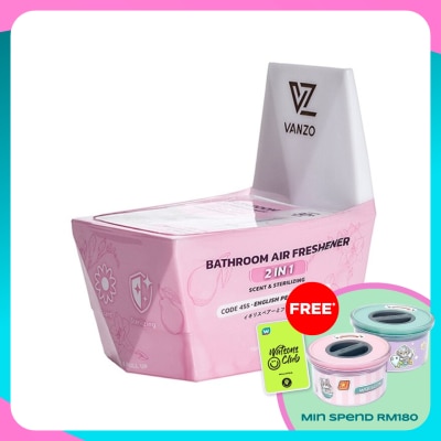 VANZO 2 IN 1 Bathroom Air Freshener English Pear & Freesia 115G