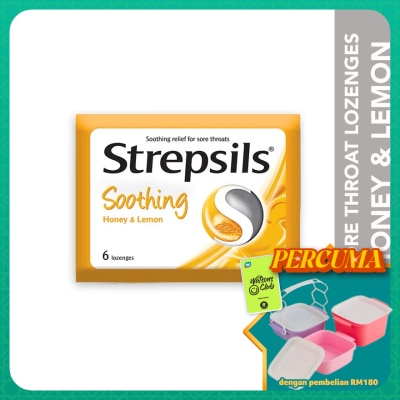 STREPSILS - Sore Throat Lozenges Soothing Honey & Lemon 6s