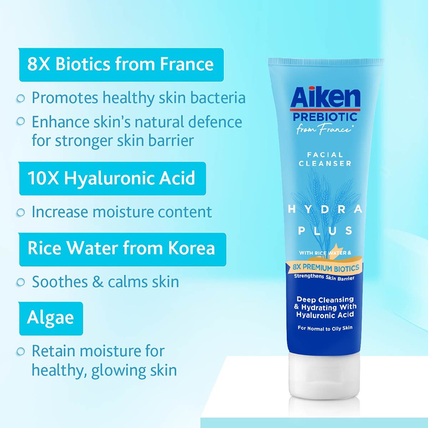 Prebiotic Facial Cleanser w Hyaluronic Acid 120g