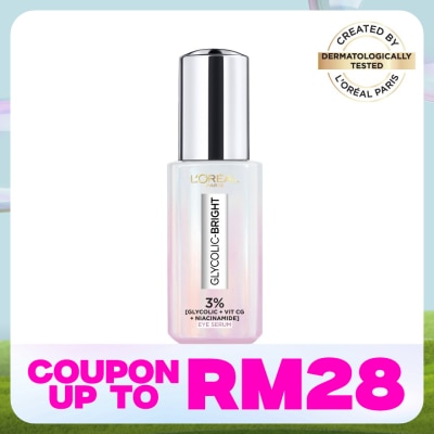 L'OREAL PARIS SKIN CARE Glycolic Bright 3% [GLYCOLIC + VIT CG + NIACINAMIDE] Dark Circle Eye Serum 20ml