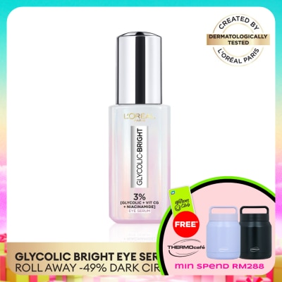 L'OREAL PARIS SKIN CARE - Glycolic Bright 3% [GLYCOLIC + VIT CG + NIACINAMIDE] Dark Circle Eye Serum 20ml