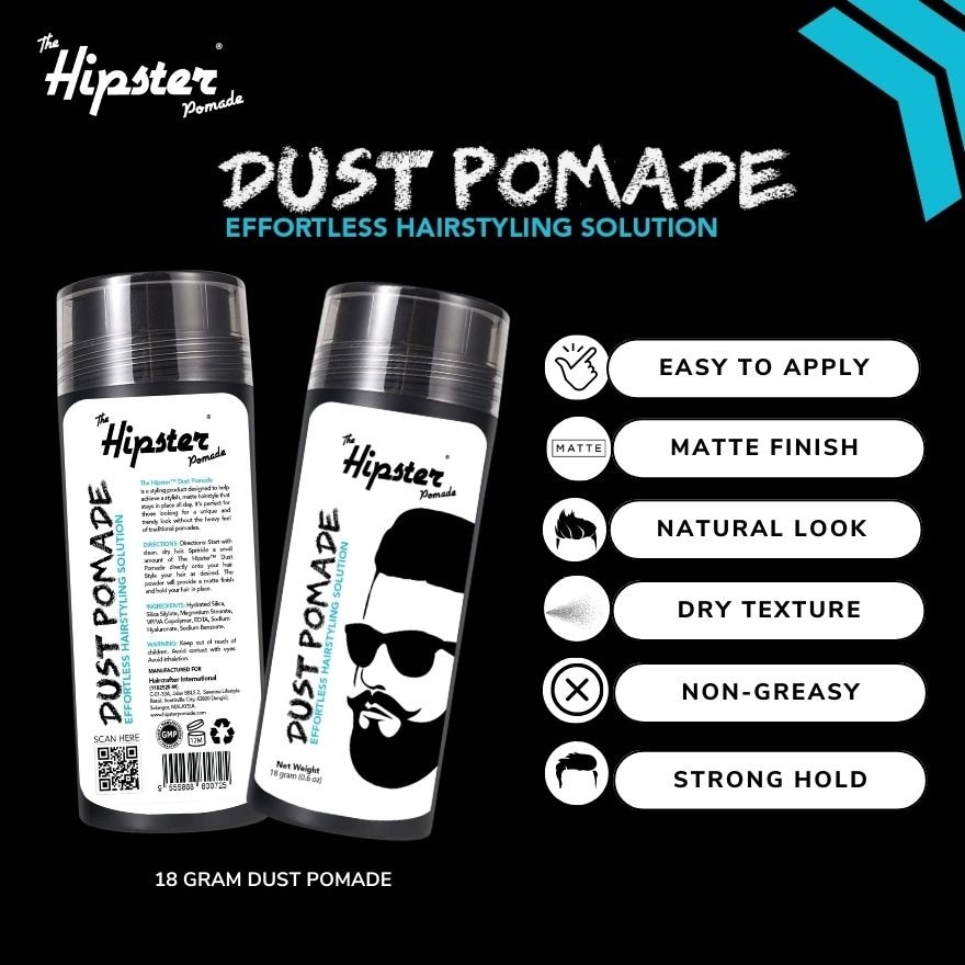 Dust Pomade 18G. Strong Hold & Matte Finish.