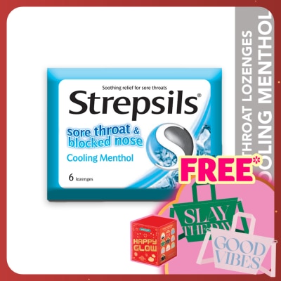 STREPSILS Sore Throat Lozenges Cooling Menthol 6s
