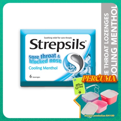 STREPSILS - Sore Throat Lozenges Cooling Menthol 6s