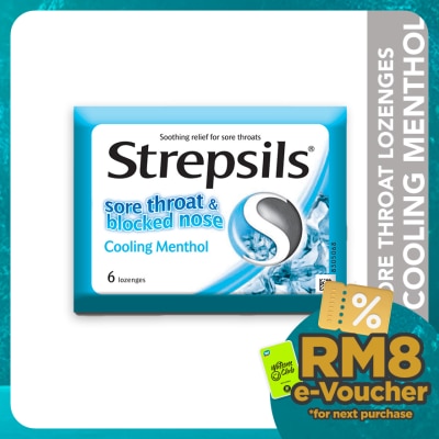 STREPSILS Sore Throat Lozenges Cooling Menthol 6s