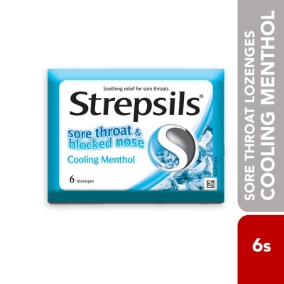 STREPSILS Sore Throat Lozenges Cooling Menthol 6s