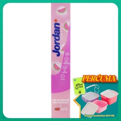 JORDAN - Clean & Fresh Adult Toothpaste Cool Watermelon Mint 75g
