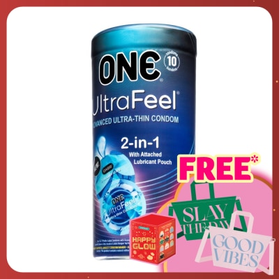 ONE UltraFeel 2-in-1 Condom with Lubricant Pouch 10's
