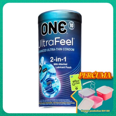 ONE - UltraFeel 2-in-1 Condom with Lubricant Pouch 10's