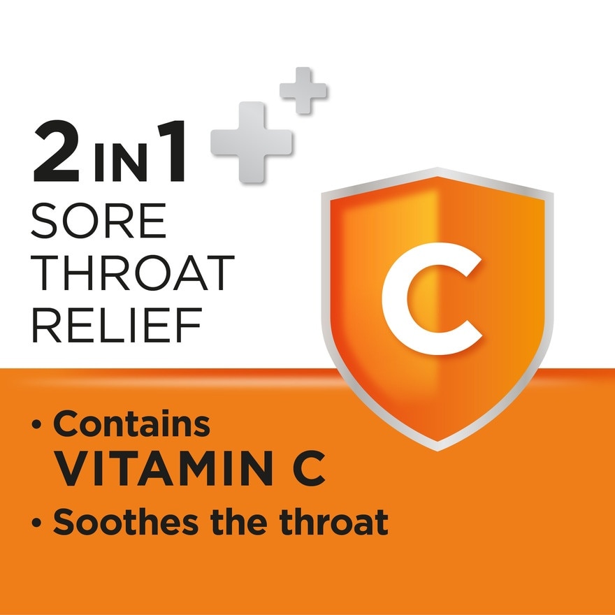 Sore Throat Lozenges Orange with Vitamin C 6s