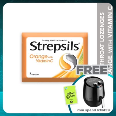 STREPSILS Sore Throat Lozenges Orange with Vitamin C 6s
